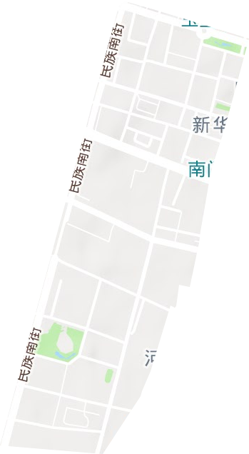 新华街街道地形图