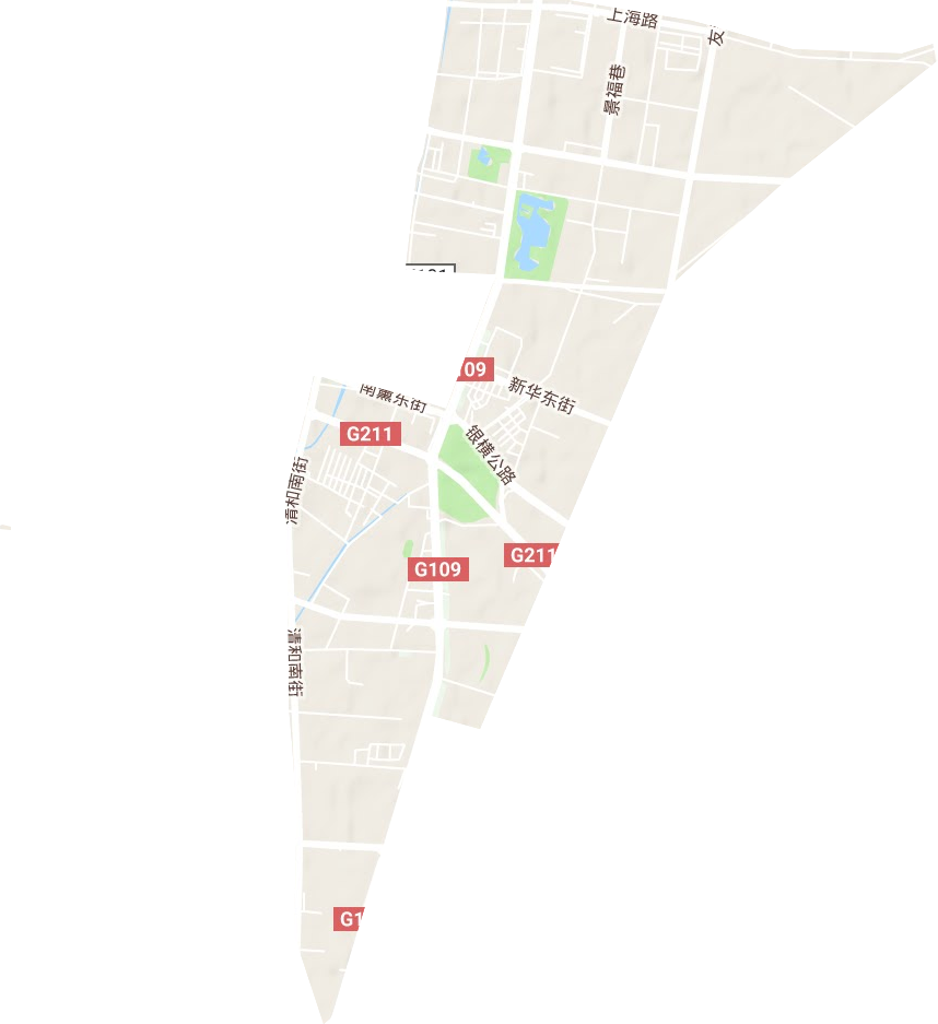 银古路街道地形图