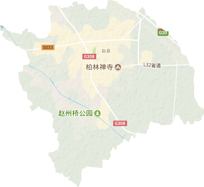 赵州镇地形图