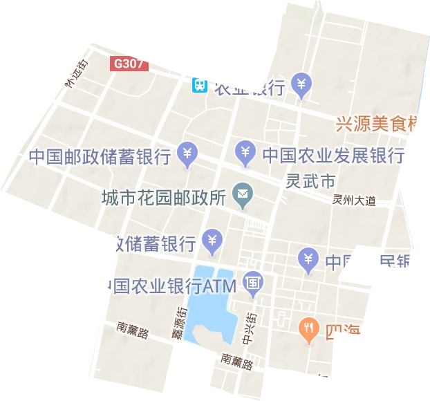 城区街道地形图