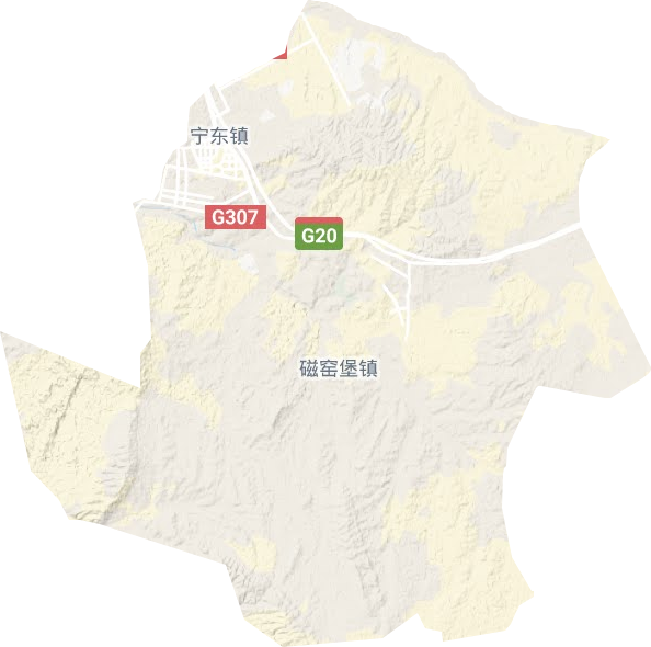 宁东镇地形图