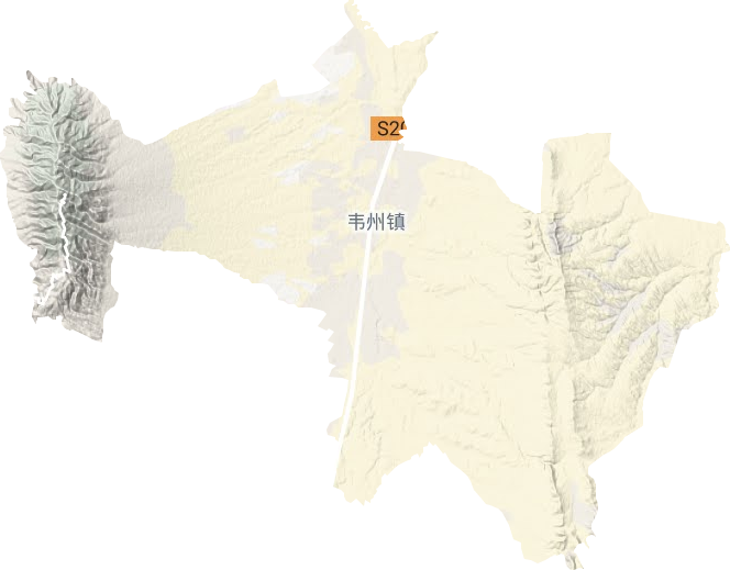 韦州镇地形图