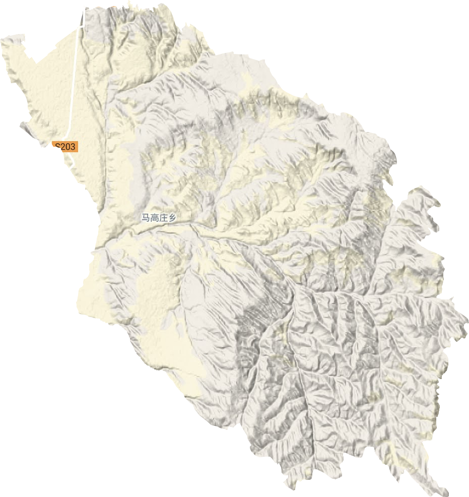 马高庄乡地形图