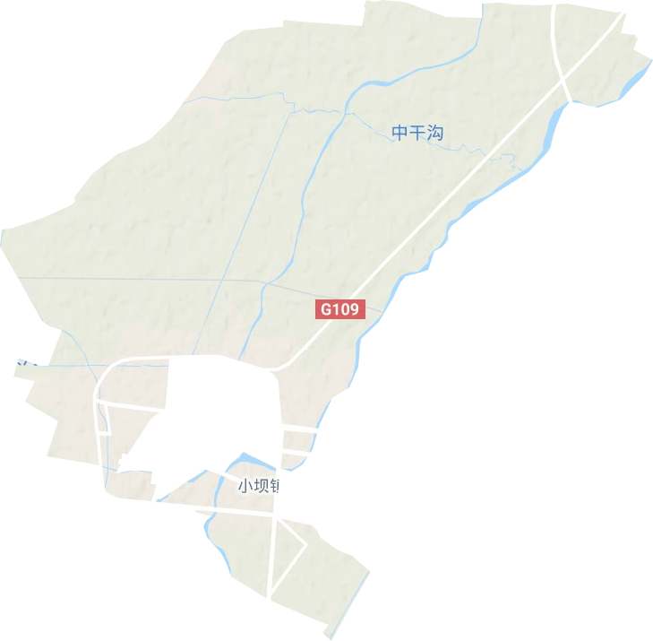 小坝镇地形图