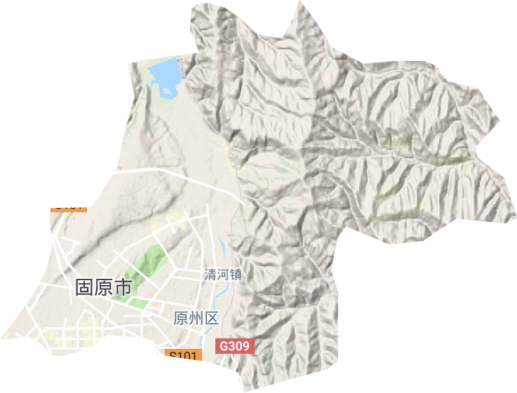 清河镇地形图