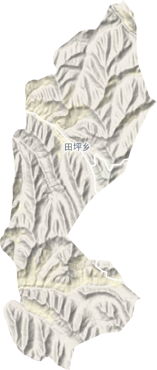 田坪乡地形图