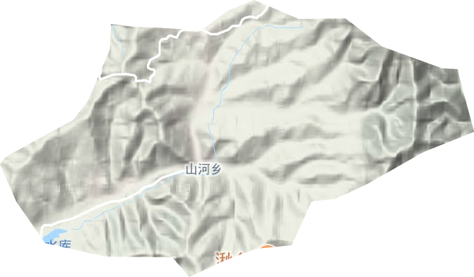 山河乡地形图