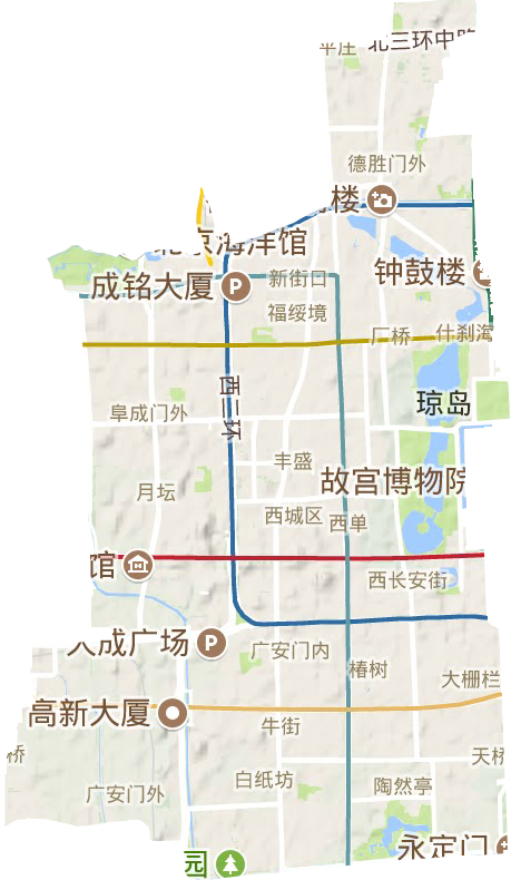 西城区地形图