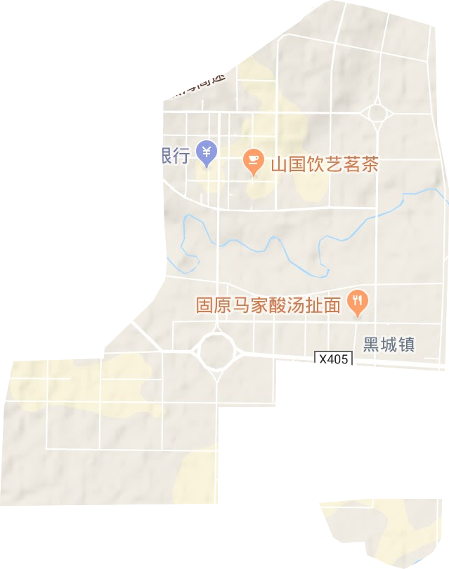 海原县工业物流园区地形图