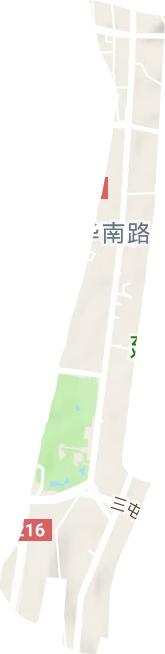 新华南路街道地形图