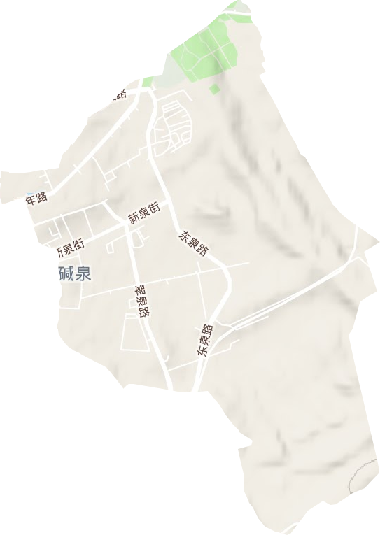 碱泉街道地形图