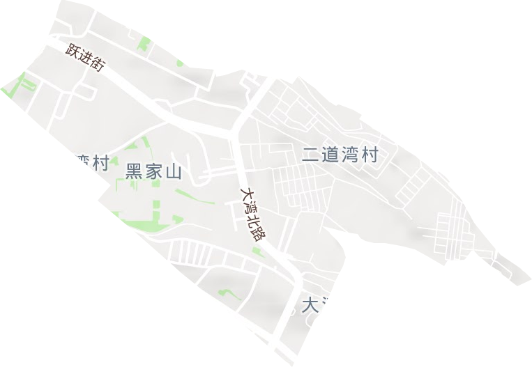 黑甲山街道地形图