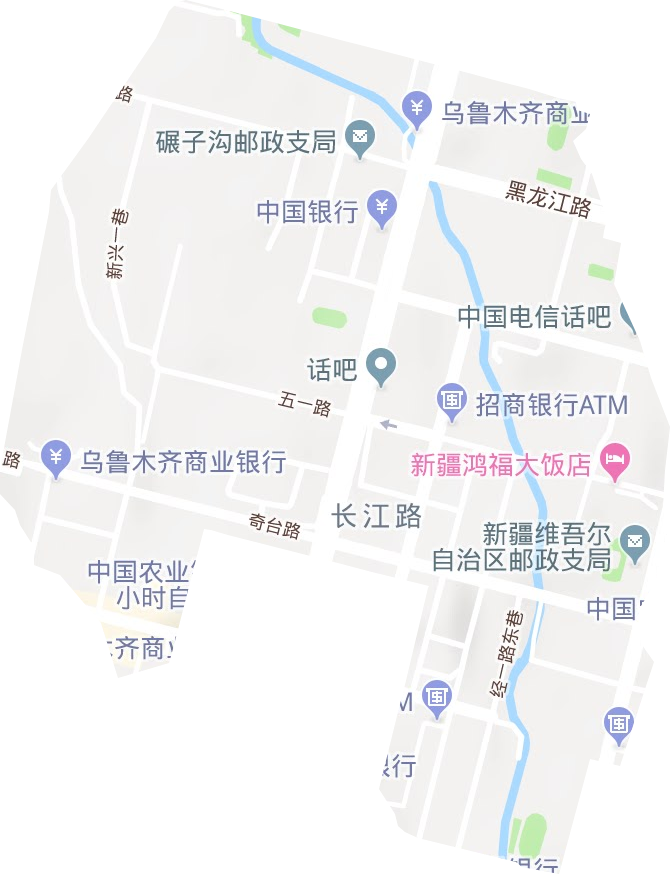 长江路街道地形图