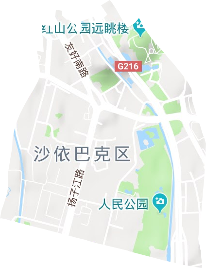 扬子江路街道地形图
