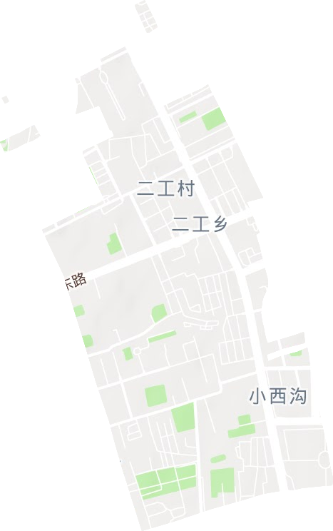 二工街道地形图
