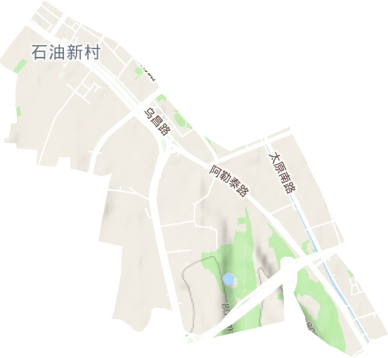 石油新村街道地形图