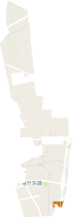 喀什东路街道地形图