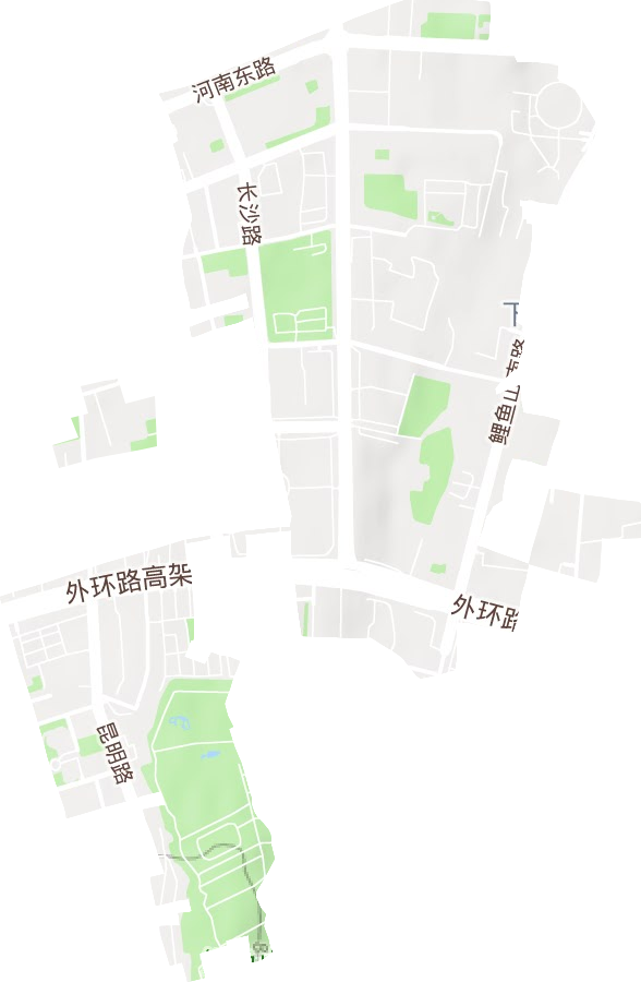 高新街街道地形图