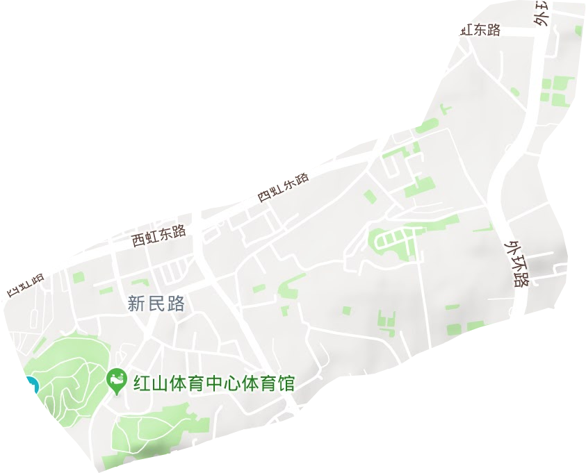 新民路街道地形图
