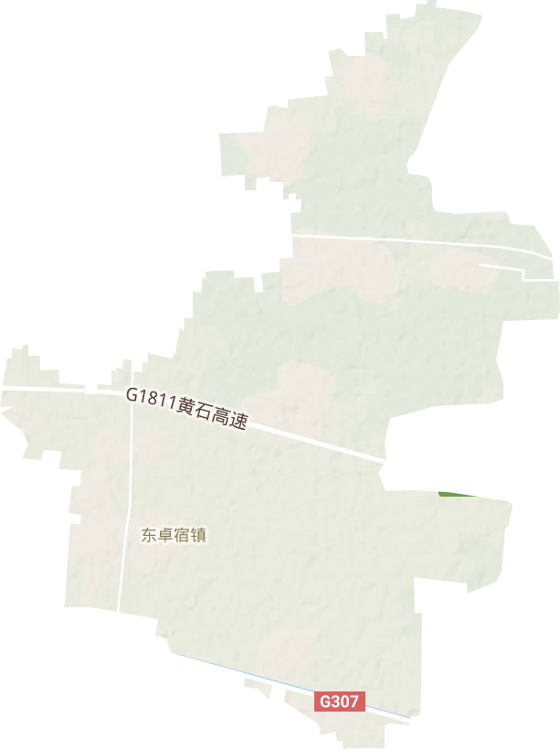 东卓宿镇地形图