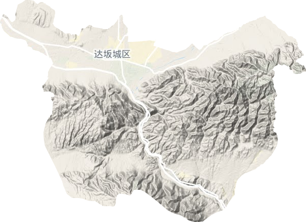 达坂城镇地形图