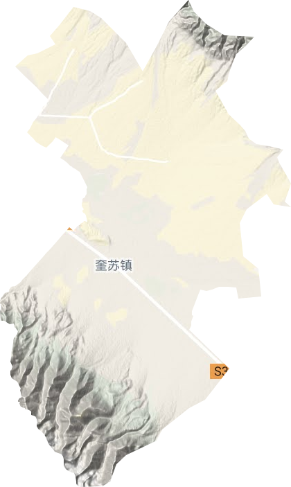 奎苏镇地形图