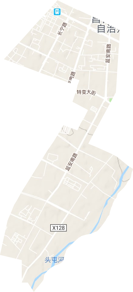 北京南路办事处地形图