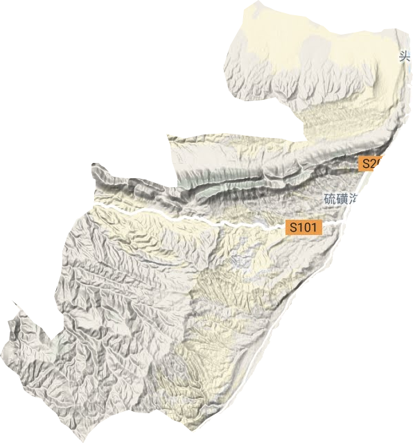 硫磺沟镇地形图