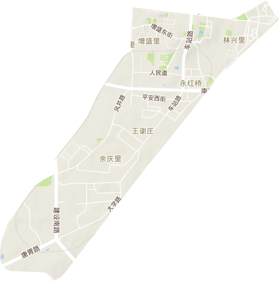 永红桥街道地形图