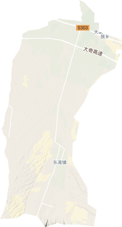 东湾镇地形图