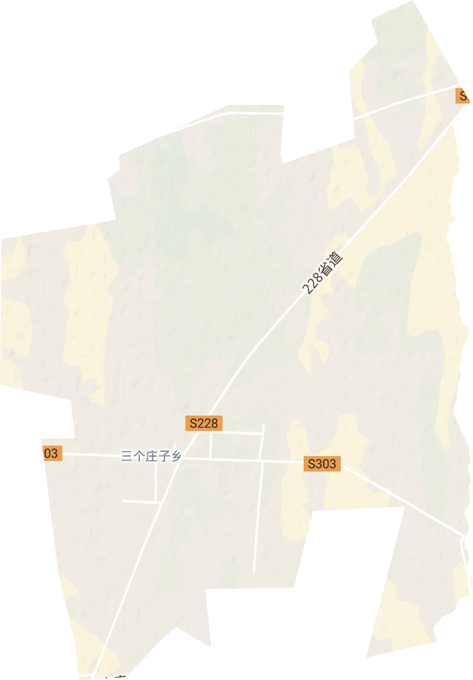 三个庄子乡地形图
