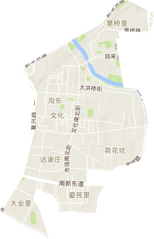 文北街道地形图