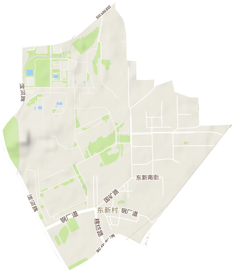 东新村街道地形图