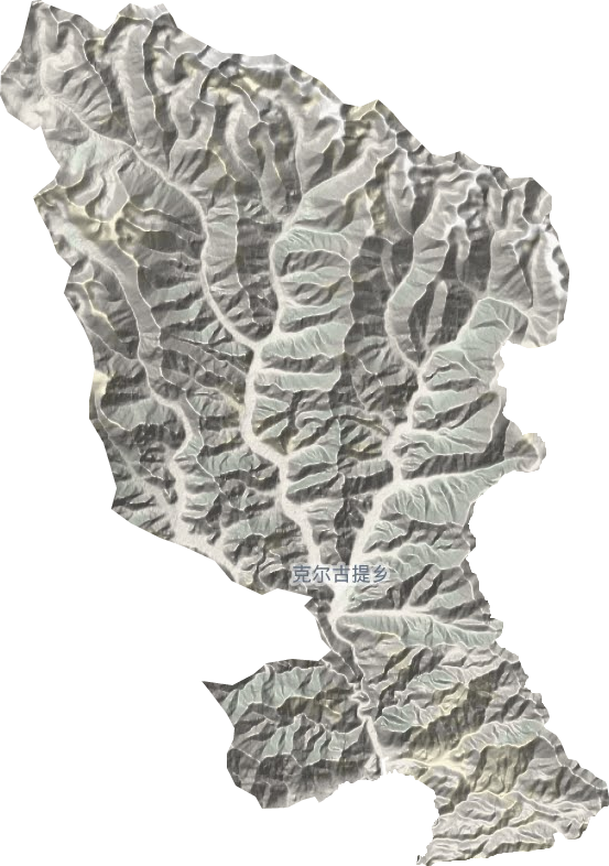 克尔古提乡地形图