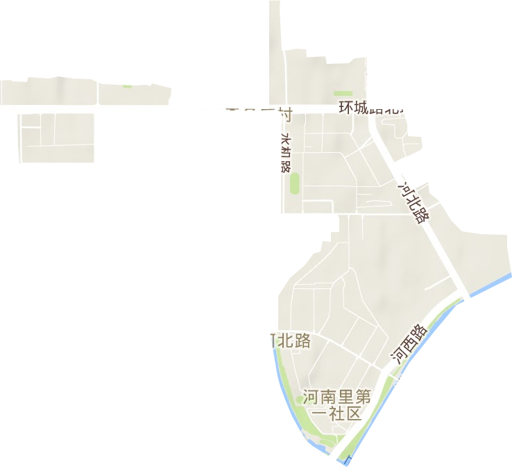 河北路街道地形图