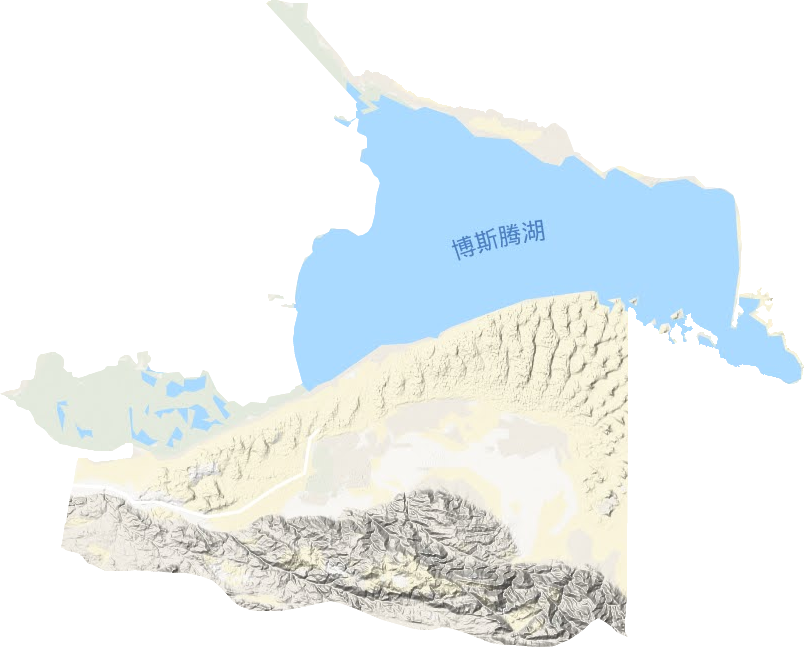 博斯腾湖乡地形图