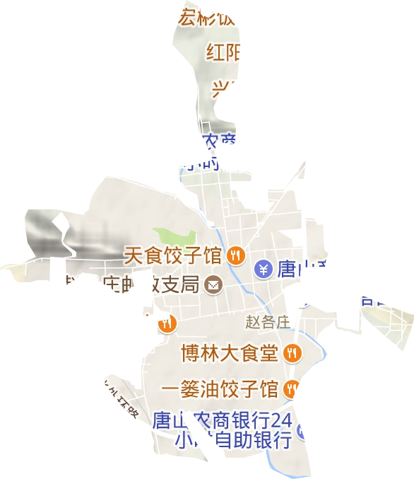 赵各庄街道地形图