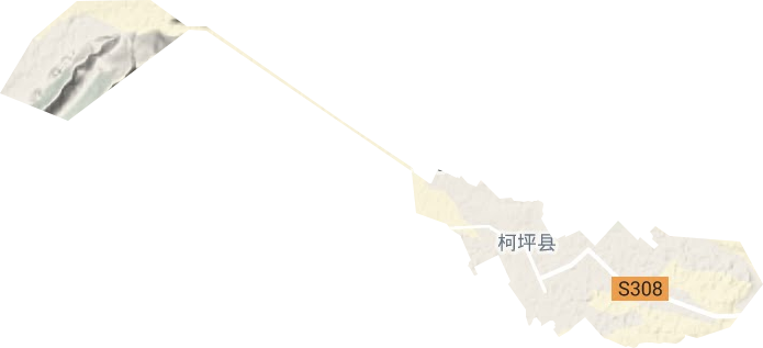 柯坪镇地形图