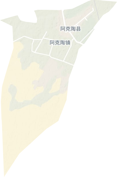 阿克陶镇地形图