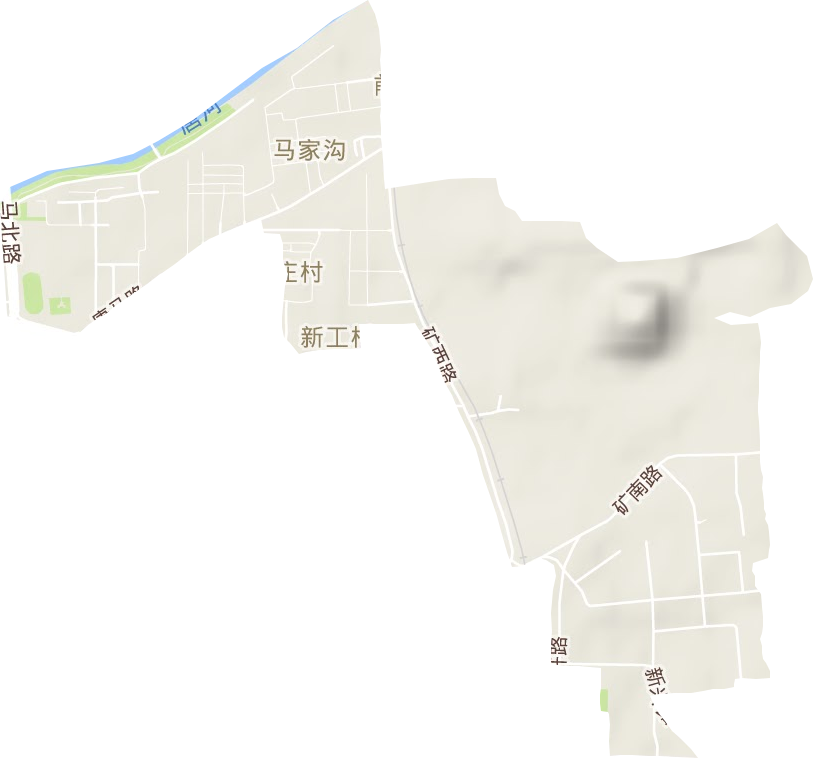 马家沟街道地形图