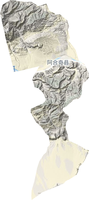 阿合奇镇地形图