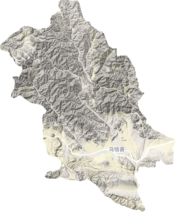 黑孜韦乡地形图