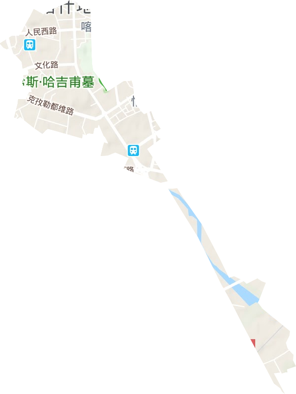 库木德尔瓦扎街道地形图