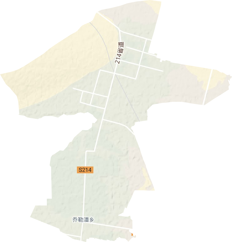 乔勒潘乡地形图