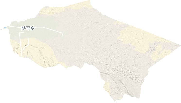 萨罕乡地形图