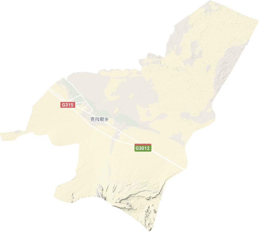 克孜勒乡地形图