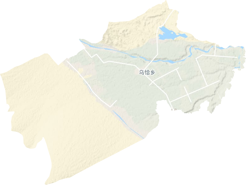 乌恰乡地形图