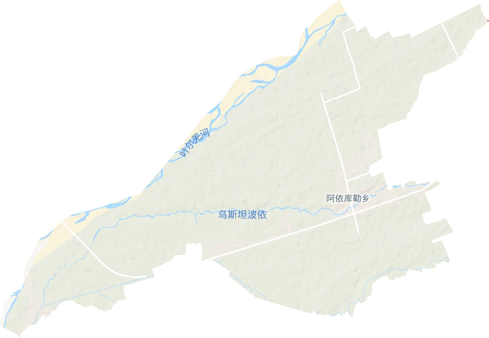 阿依库勒乡地形图