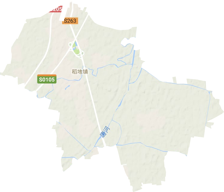 稻地镇地形图