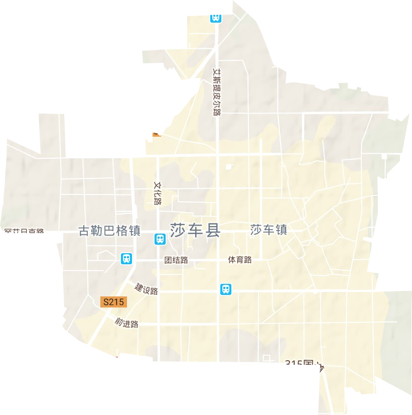 莎车镇地形图